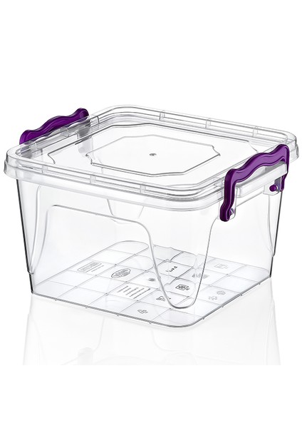 Plastik 2,4Lt Kare Multi Box 6 lı Saklama Kabı