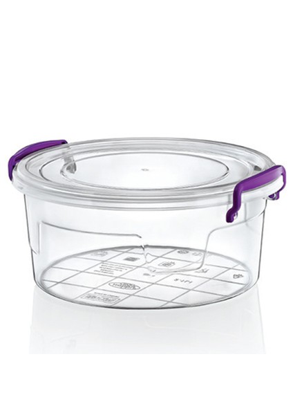Plastik 2,1Lt Yuvarlak Multi Box Saklama Kabı 6 lı(21142)