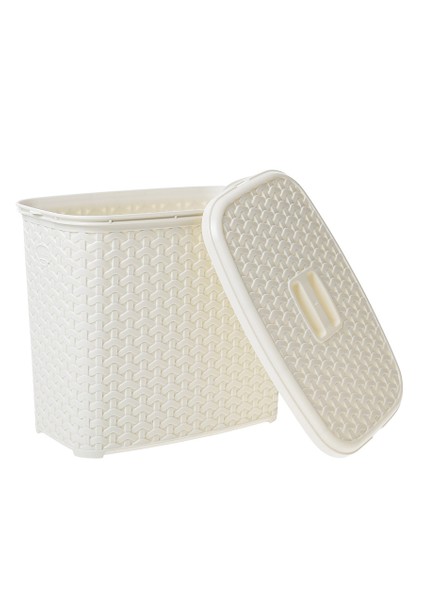 Rattan Küçük Sandık(20 Lt) - Krem