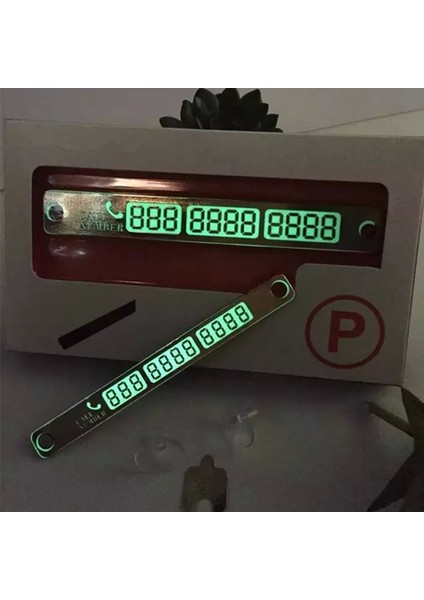 Fosforlu Araç Telefon Park Numaratörü (Silver)