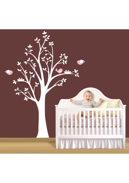Beyaz Ağaç Duvar Sticker