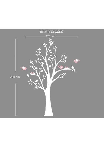 Beyaz Ağaç Duvar Sticker fiyatları