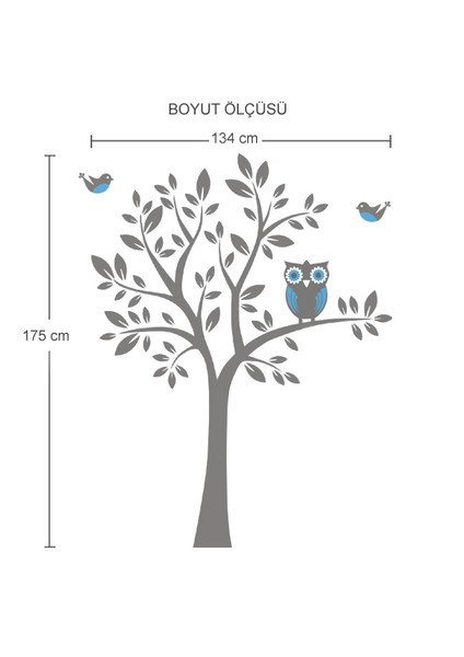 Ağaçta Baykuş Duvar Sticker