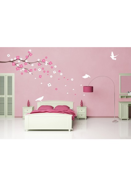 Çiçekli Ağaç Duvar Sticker