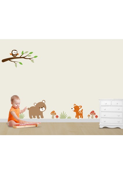 Minik Hayvanlar Duvar Sticker