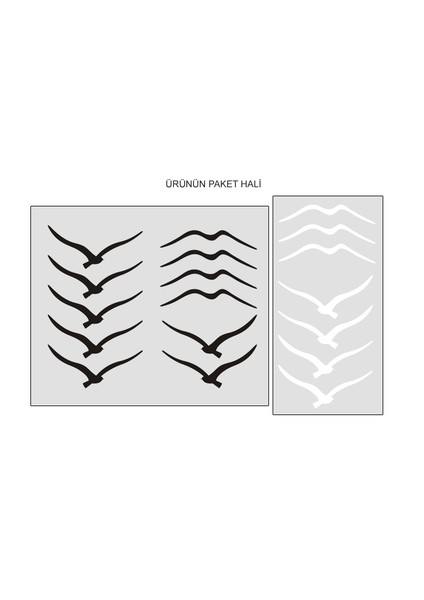 Siyah Beyaz Kuşlar Duvar Sticker modelleri