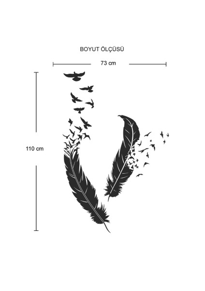 Kuş Tüyler Duvar Sticker fiyatları