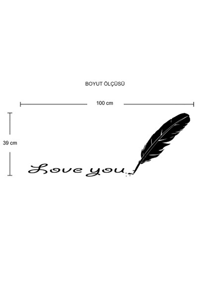 Love You Duvar Sticker fiyatları