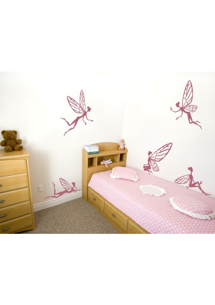 Pembe Periler Duvar Sticker
