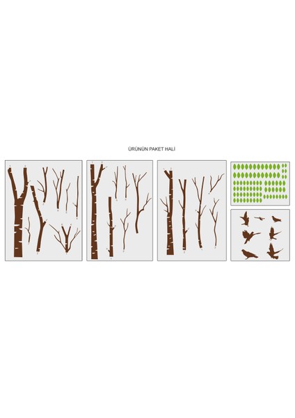 Kuşlar Ormanda Duvar Sticker modelleri