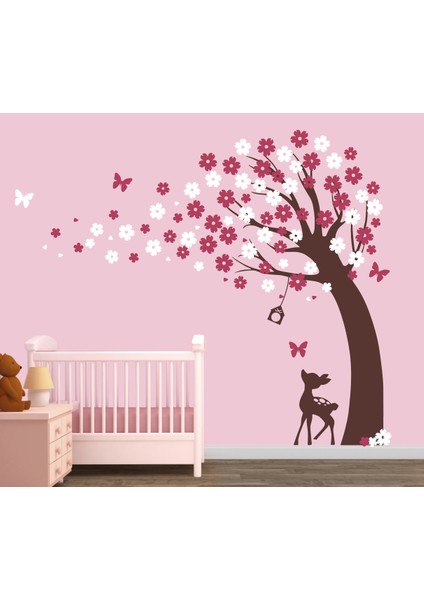 Duvar Sticker Ağaç ve Ceylan