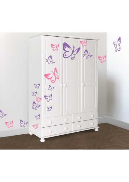 Duvar Sticker Renkli Kelebekler