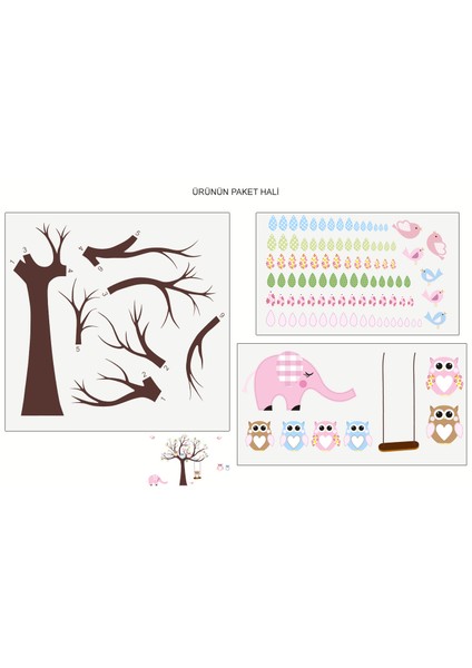 Duvar Sticker Ağaç ve Baykuşlar modelleri