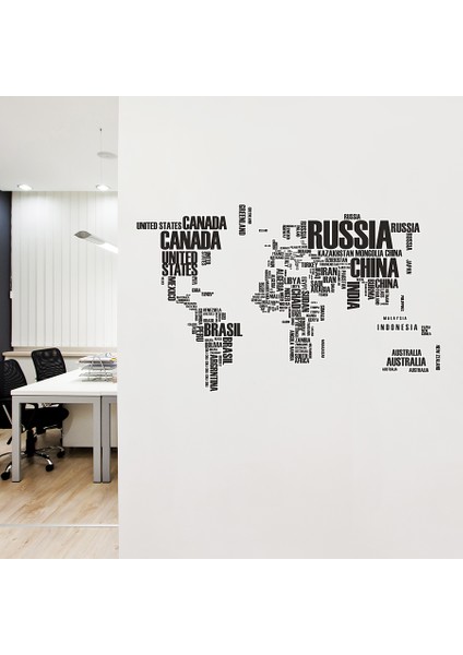 Dünya Haritası Duvar Sticker