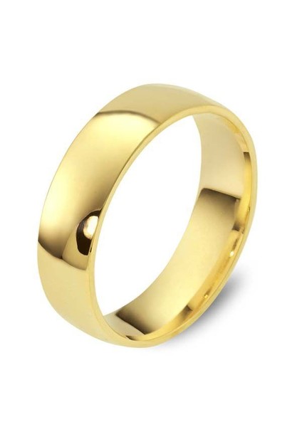 Alyans 14 Ayar Altın Yüzük Köşeli Geniş Sarı 7,14 Gram