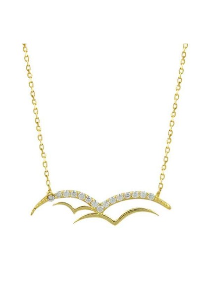 Martılar Kolye 1,55 Gram 14 Ayar Altın