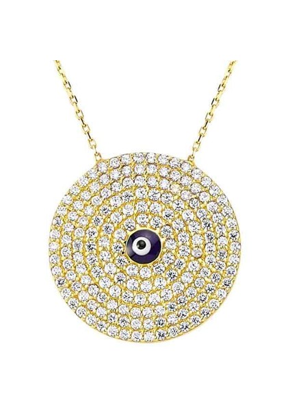 Sosyete Gözü Kolye 3,60 Gram 14 Ayar Altın