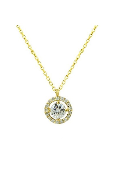 Kolye Tek Taş 1,54 Gram 14 Ayar Altın