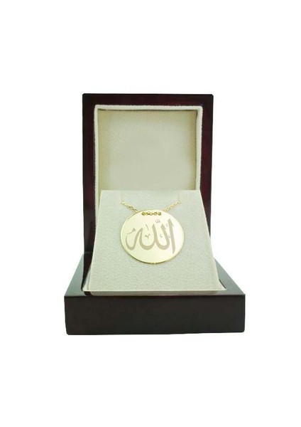 Dua Plaka Kolye Allah (1) 3,50 Gram 14 Ayar Altın