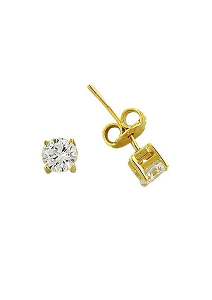 Küpe Tektaş Kare 1,09 Gram 14 Ayar Altın