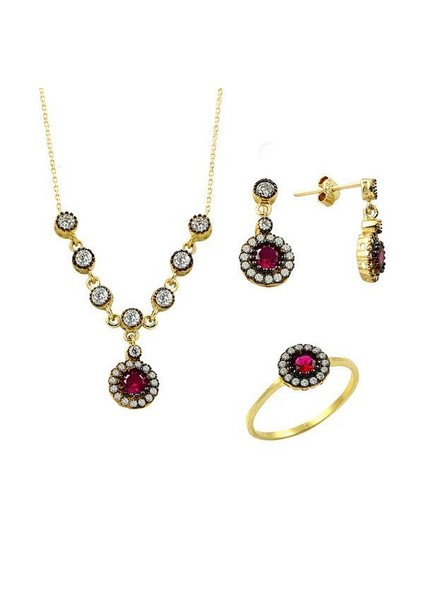 Üçlü Set Papatya 6,74 Gram 14 Ayar Altın