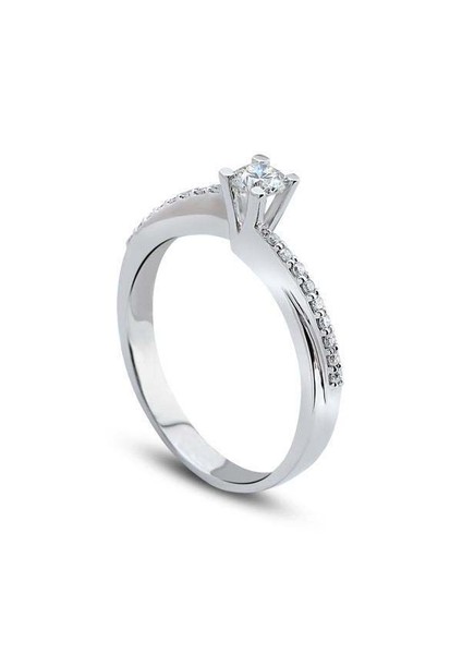 Tektaş Pırlanta Yüzük 0,35 CT H-VS 2,25 Gram 18 Ayar Altın fiyatları