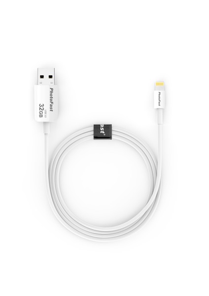 Photo Backup Cable 32GB Lightning / USB 3.0 Şarj Kablolu i-FlashDrive Bellek (iPhone Uyumlu, iPad, iPod) - BPF-PBCU332GB