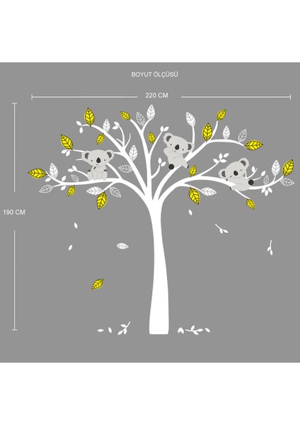 Beyaz Ağaç Duvar Sticker modelleri