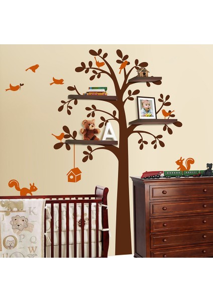 Kahverengi Ağaç Duvar Sticker