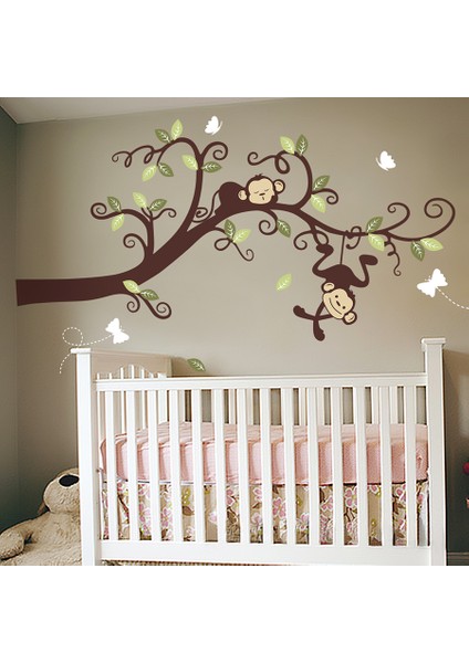 Ağaçta Maymunlar Duvar Sticker