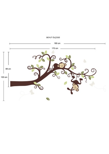 Ağaçta Maymunlar Duvar Sticker modelleri