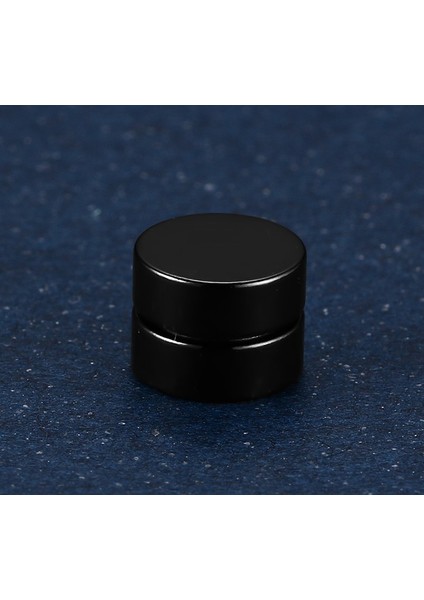 Unisex Mıknatıslı 8 mm. Siyah Çelik Küpe df22
