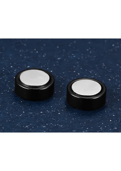 Unisex Mıknatıslı 8 mm. Siyah Çelik Küpe df22