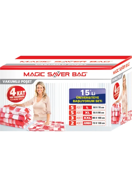 Magic Saver Bag 15 li "Üniversiteye Başlıyorum" Seti