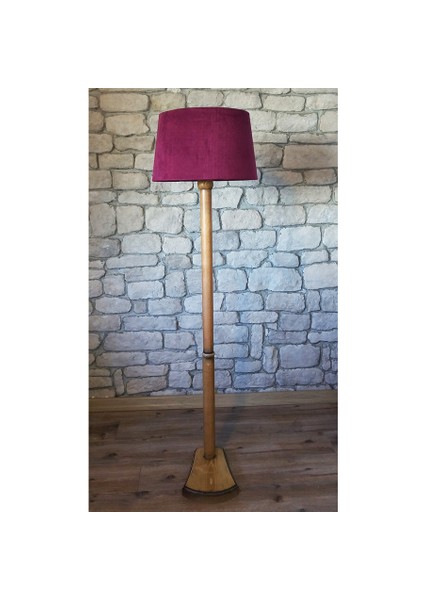 Torna Bacaklı Lambader Naturel Renk Ayak-Fuşya Başlık K111