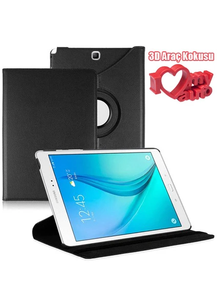 CoverZone Samsung Galaxy Tab A T350 Kılıf Siyah + 3d Araç Kokusu + 3d Araç Kokusu