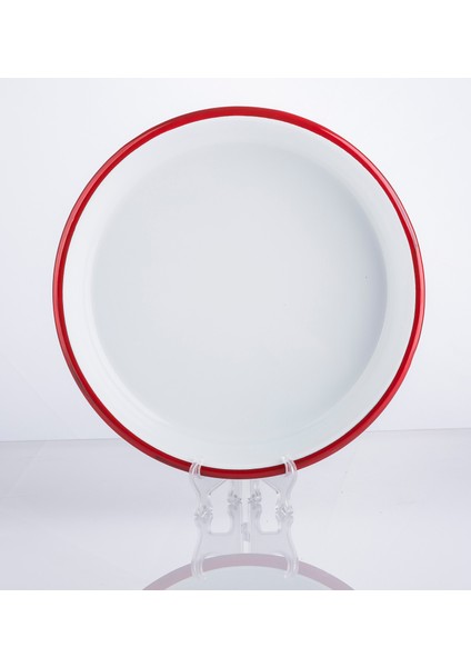 Emaye 2 li sini set -kirmizi- 42 cm