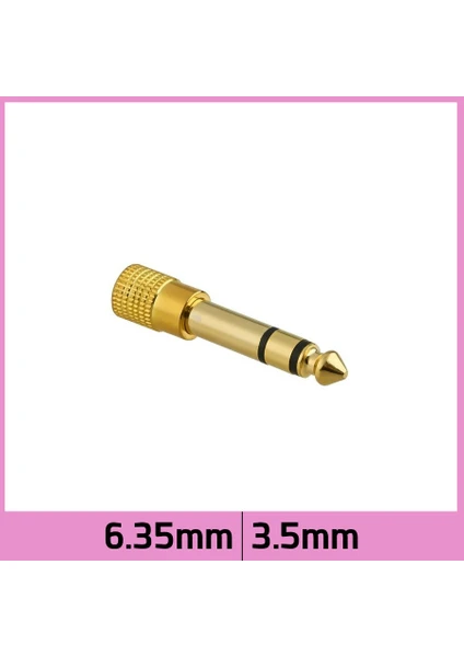 Altın Kaplama 6.35mm Erkek 3.5mm Jack Stereo Ses Çevirici