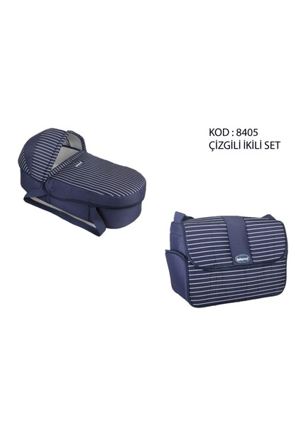 BYL8405 Babymol Çizgili 2li Portbebe Set BYL8405 031