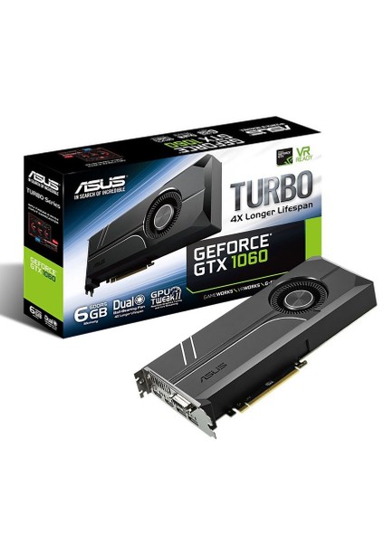 TURBO Nvidia GeForce GTX 1060 6GB 192Bit GDDR5 (DX12) PCI-E 3.0 Ekran Kartı TURBO-GTX1060-6G