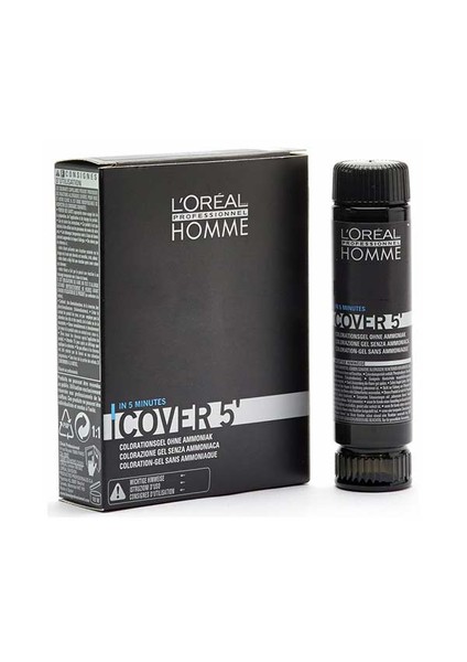 Homme Cover 5 Erkekler İçin Amonyaksiz Renklendirici Jel 3X50ml Kumral 7