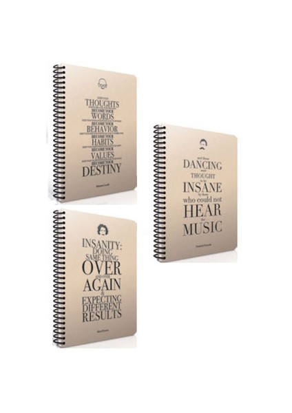 Typo Notes Spiralli Sert Kapak Defter 17x24 Çizgili 120yp 2728