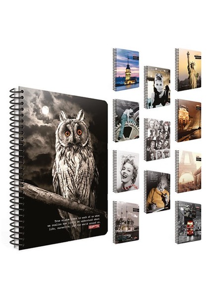 Capital Spiralli Sert Kapak Defter A4 Çizgili 100yp 2088