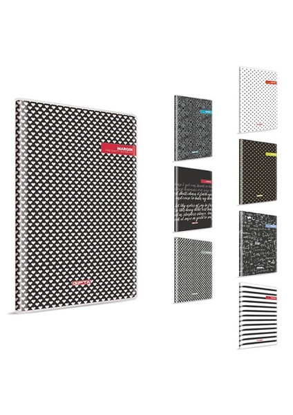 Margin İplik Dikişli Plastik Kapak Defter 17x24 96yp Çizgili