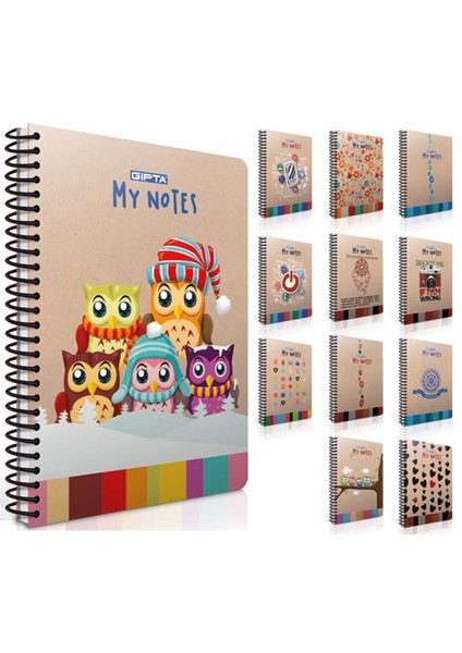 My Notes Spiralli Karton Kapak Defter A5 80yp Çizgili