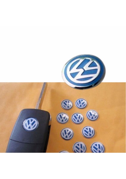 VW Golf İçin 2 Adet Araç Anahtar Logo Amblemi Ürün Mavi Renkten Oluşmaktadır Çapı: 1.4 cm modelleri
