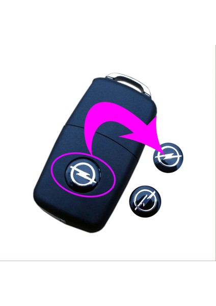 Opel İçin 2 Adet Araç Anahtar Logo Amblemi Ürünün Çapı:1.4cm fiyatları
