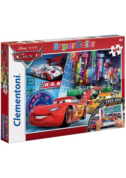 Çocuk Puzzle 104 Parça Cars