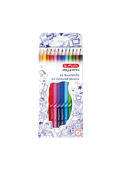 Herlitz Boya Kalemi 12li Mypen Üçgen 152