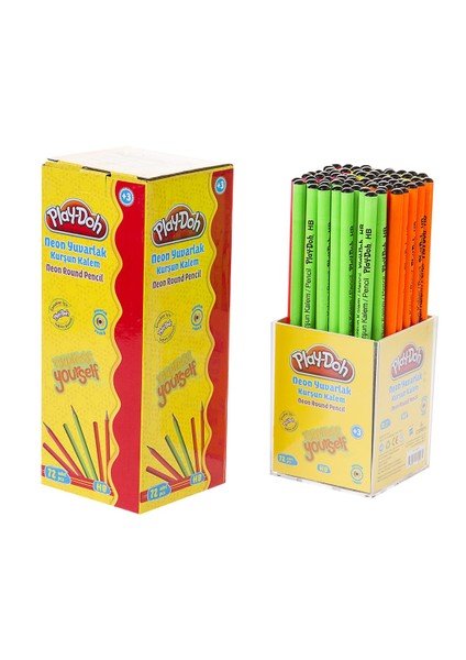 Neon Yuvarlak Kurşun Kalem 72'Li Stand PLAY-KK012